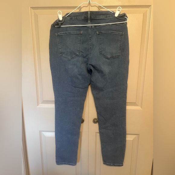 a.n.a Blue Skinny Jeans with Distressed Look - Picture 2 of 4